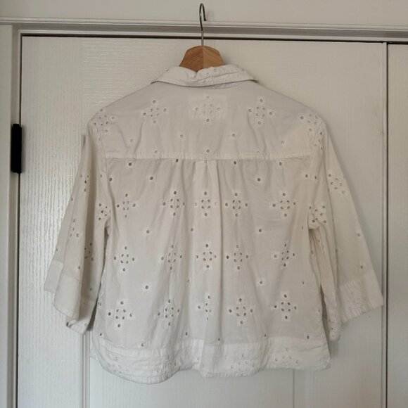 Maeve Eyelet Buttondown Shirt - Picture 6 of 7
